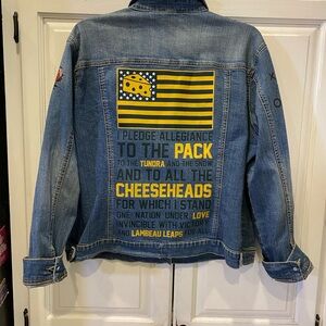 Packers Denim Jacket with Graphic Back Design
